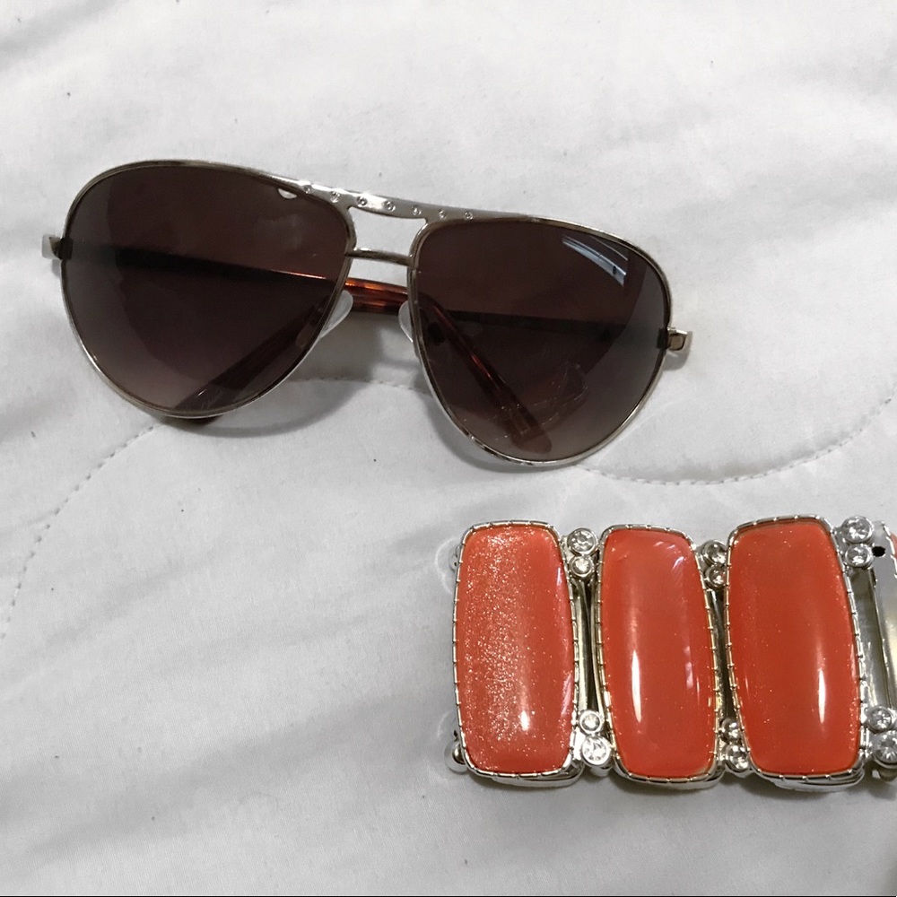 sunglasses and bracelet